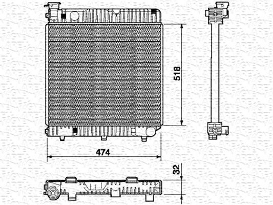 MAGNETI MARELLI Radiaator,mootorijahutus 350213523000